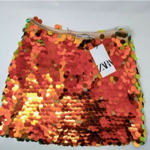 ZARA Sequin Mini Skirt M